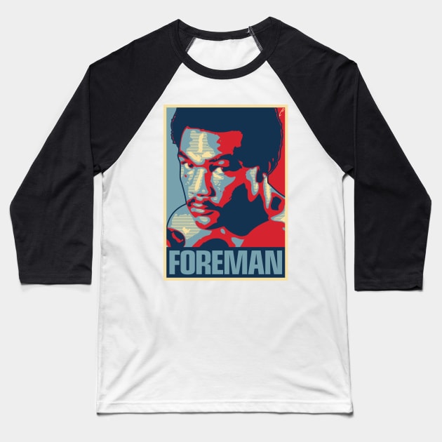 Foreman Baseball T-Shirt by DAFTFISH